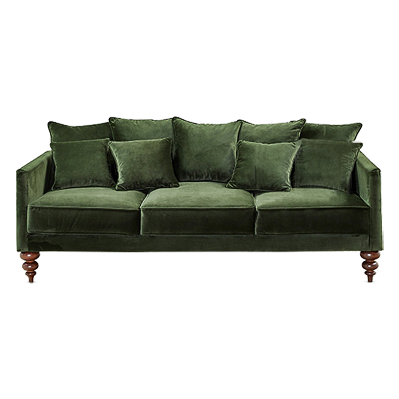 Диван Graceful Details Sofa Green Коричневый Зеленый Диван Graceful Details Sofa Green Коричневый Зеленый во Владивостоке | Loft Concept
