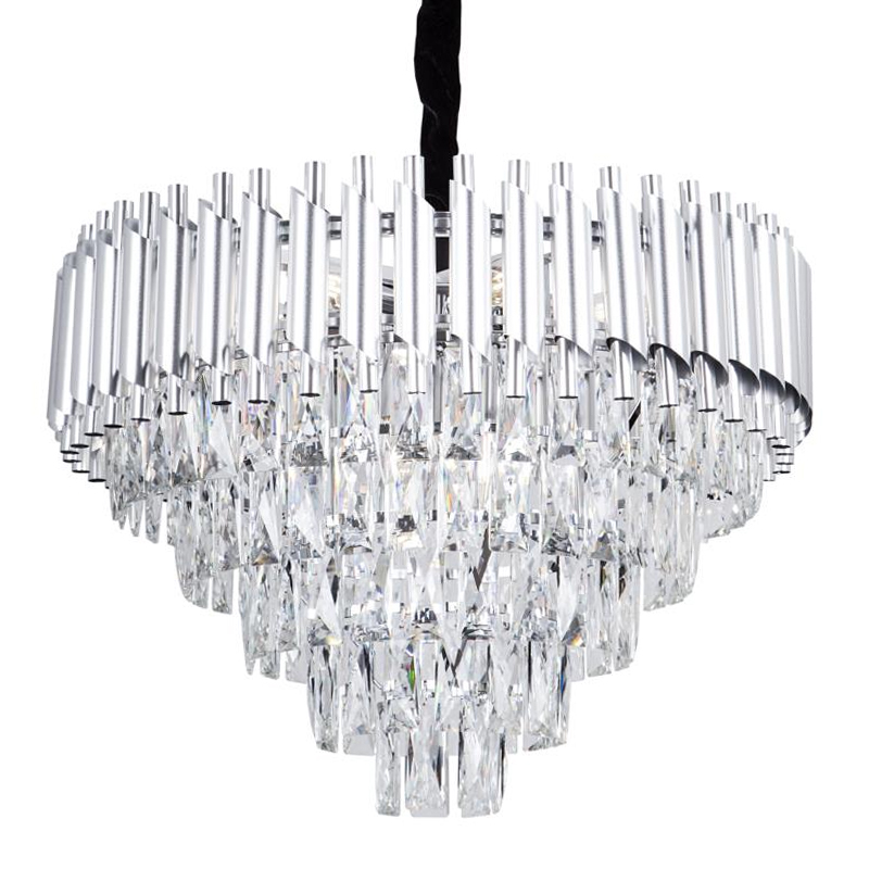 Круглая многоярусная люстра Empire Crystal Silver Серебряный Круглая многоярусная люстра Empire Crystal Silver Серебряный во Владивостоке | Loft Concept