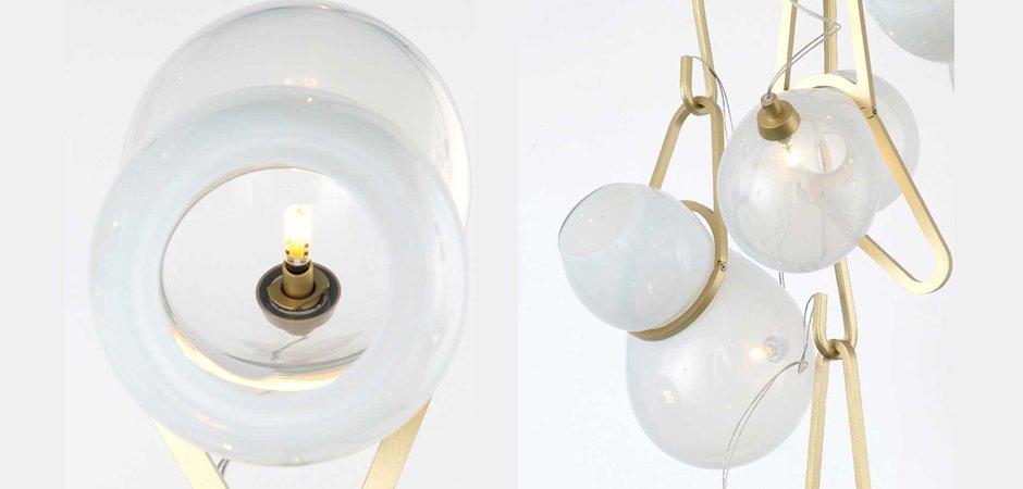 Люстра White glass trap Люстра White glass trap - Loft-Concept во Владивостоке