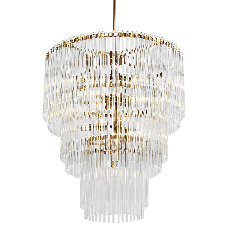 Люстра Nembus Cascade Chandelier Прозрачное Стекло Золотой Люстра Nembus Cascade Chandelier Прозрачное Стекло Золотой во Владивостоке | Loft Concept
