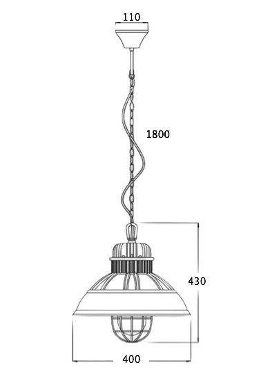 Подвесной светильник Loft Industrial Metal Cage Elder Подвесной светильник Loft Industrial Metal Cage Elder во Владивостоке