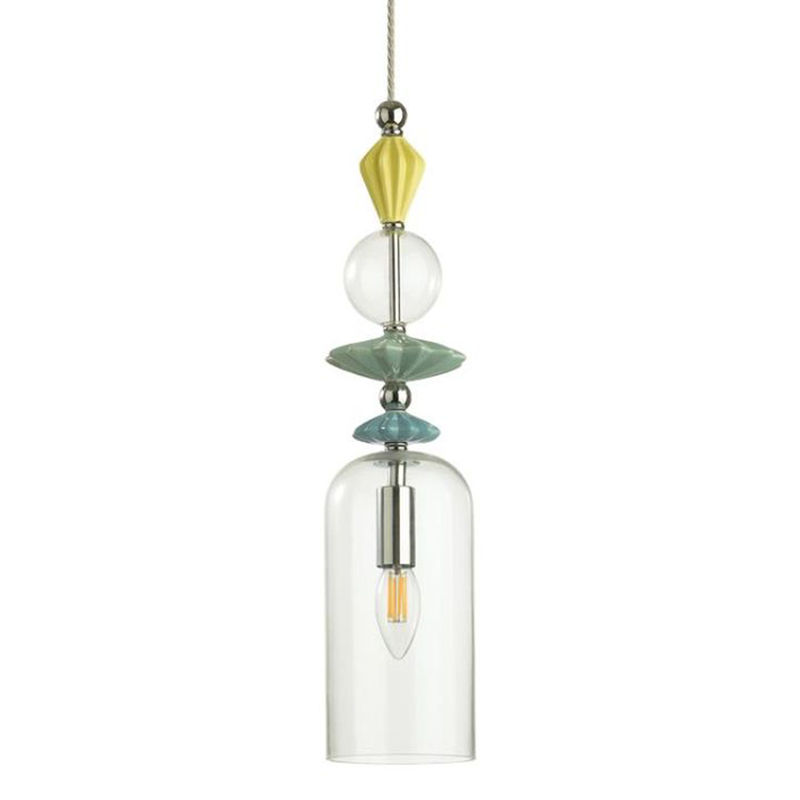 Подвесной светильник Iris Glas hanging lamp candy C chrome Прозрачное Стекло Прозрачный желтый Голубой Хром Прозрачный зеленый Подвесной светильник Iris Glas hanging lamp candy C chrome Прозрачное Стекло Прозрачный желтый Голубой Хром Прозрачный зеленый во Владивостоке | Loft Concept