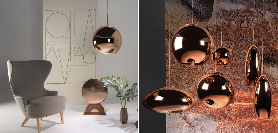 Люстра Tom Dixon Copper Wide Pendant Lamp Люстра Tom Dixon Copper Wide Pendant Lamp - Loft-Concept во Владивостоке