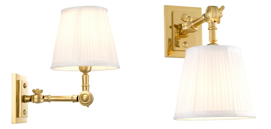 Бра Wall Lamp Wentworth Single Gold+White Бра Wall Lamp Wentworth Single Gold+White - Loft-Concept во Владивостоке