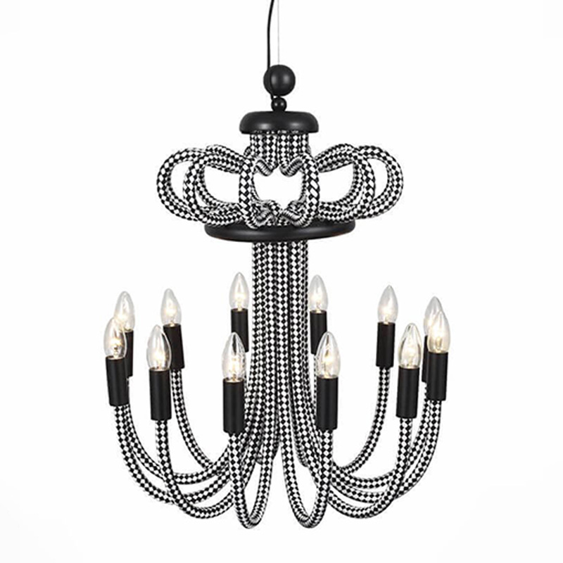 Люстра Belcalis chandelier Черно-белый Люстра Belcalis chandelier Черно-белый во Владивостоке | Loft Concept