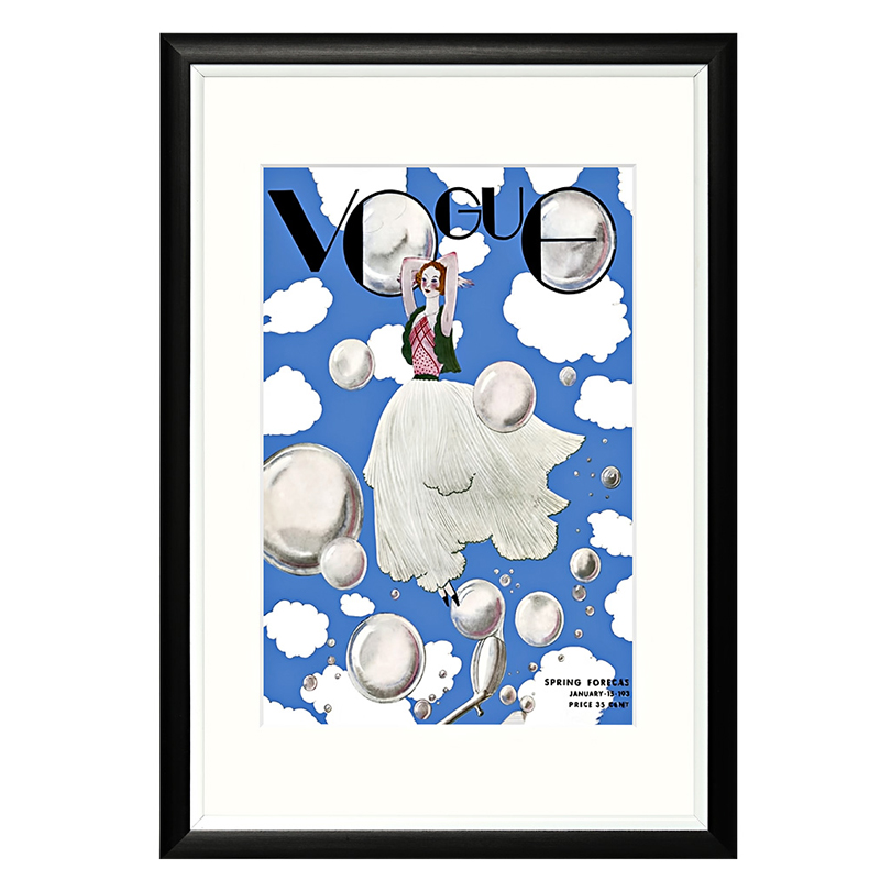 Постер Vogue January 1931 Черный Белый Синий Постер Vogue January 1931 Черный Белый Синий во Владивостоке | Loft Concept