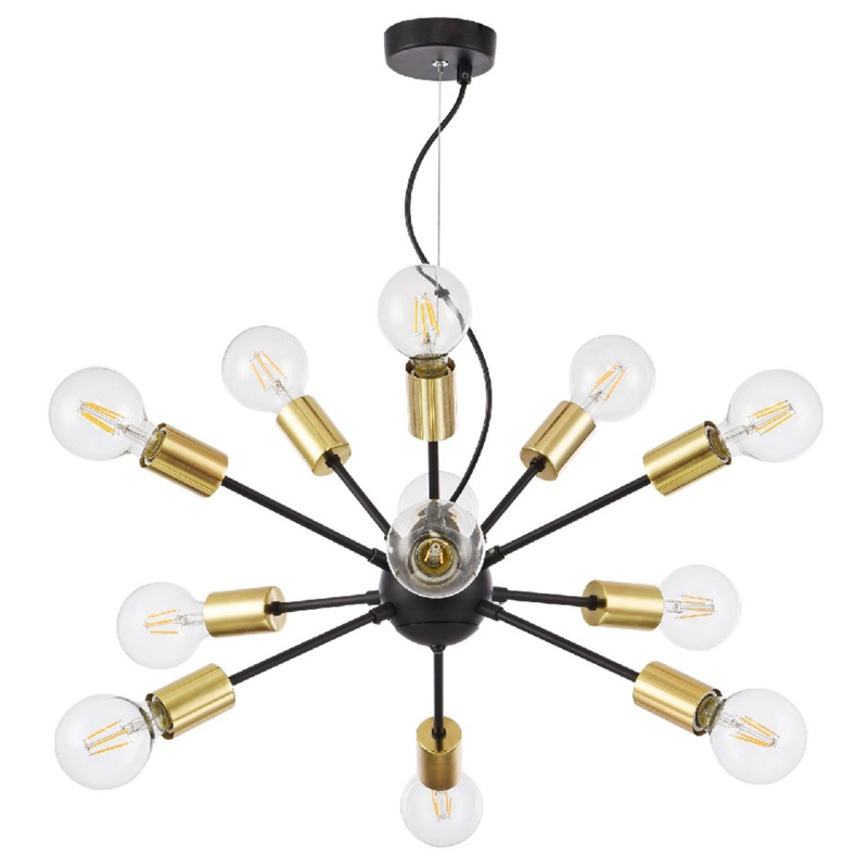 Люстра Sputnik 12 Black and Gold Черный Золотой Люстра Sputnik 12 Black and Gold Черный Золотой во Владивостоке | Loft Concept