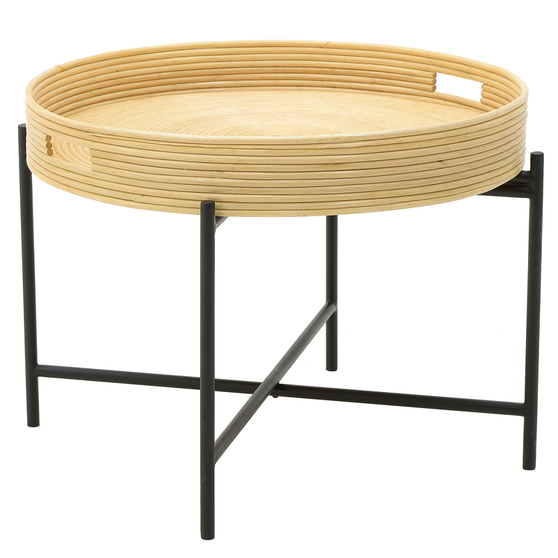 Кофейный стол-поднос Odelis Rattan Table Черный Древесина Кофейный стол-поднос Odelis Rattan Table Черный Древесина во Владивостоке | Loft Concept