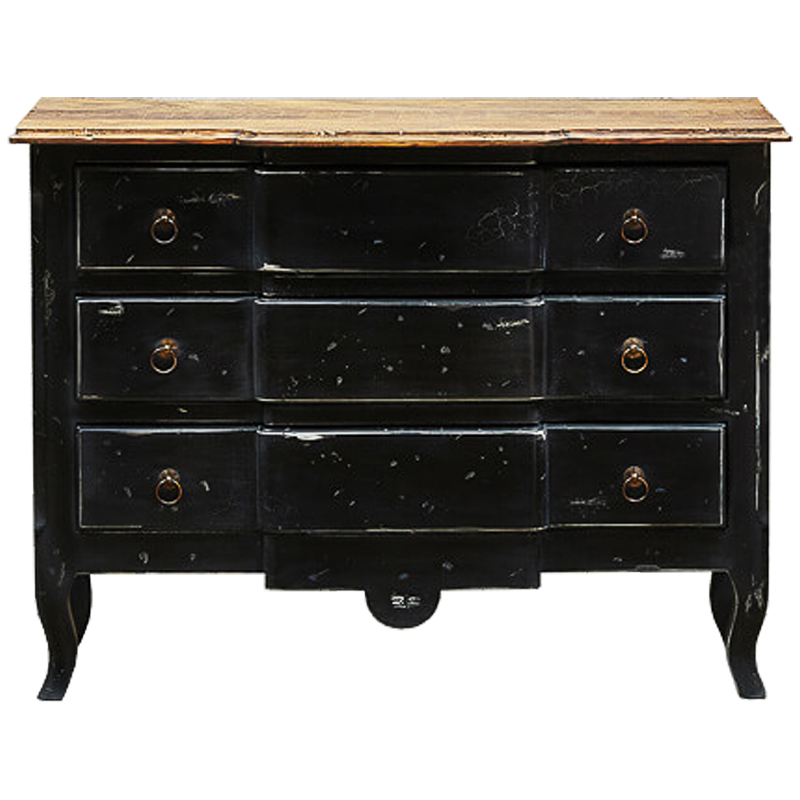 Комод в винтажном стиле Renee Black Vintage Commode Черный Коричневый Винтажный черный Комод в винтажном стиле Renee Black Vintage Commode Черный Коричневый Винтажный черный во Владивостоке | Loft Concept