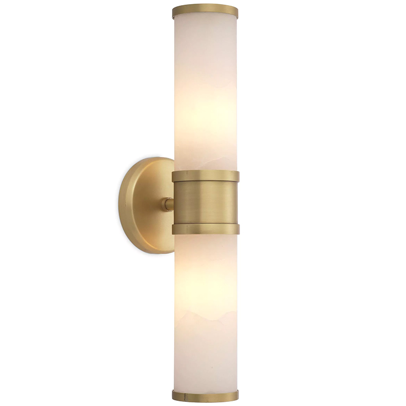 Бра Eichholtz Wall Lamp Claridges Double Латунь Бежевый во Владивостоке | Loft Concept 