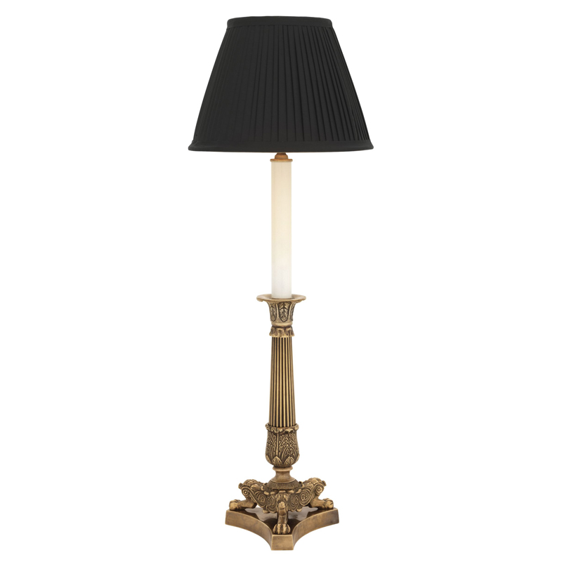 Настольная лампа Eichholtz Table Lamp Perignon Brass Винтажная латунь Черный Настольная лампа Eichholtz Table Lamp Perignon Brass Винтажная латунь Черный во Владивостоке | Loft Concept