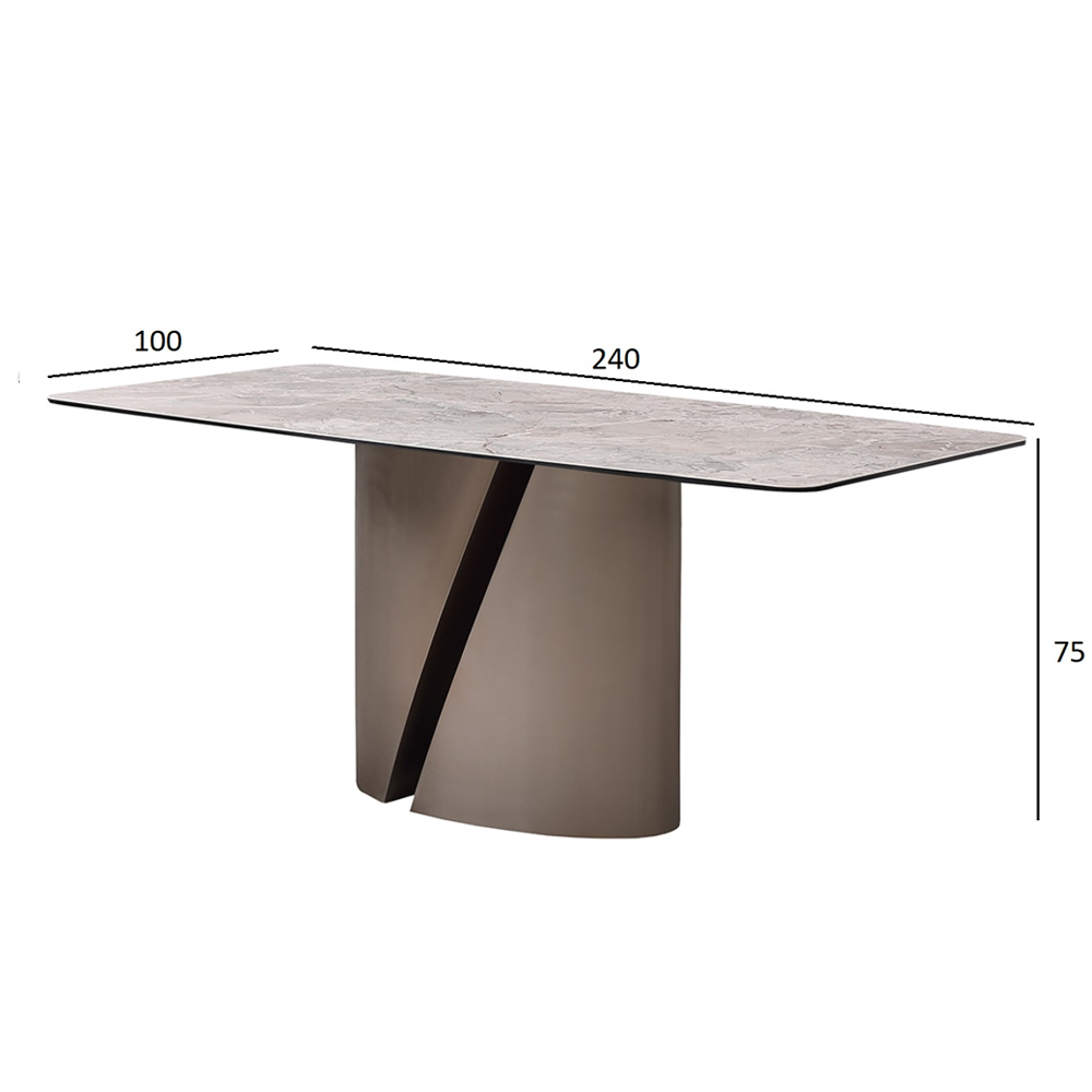 Стол обеденный керамический серый Servorios во Владивостоке