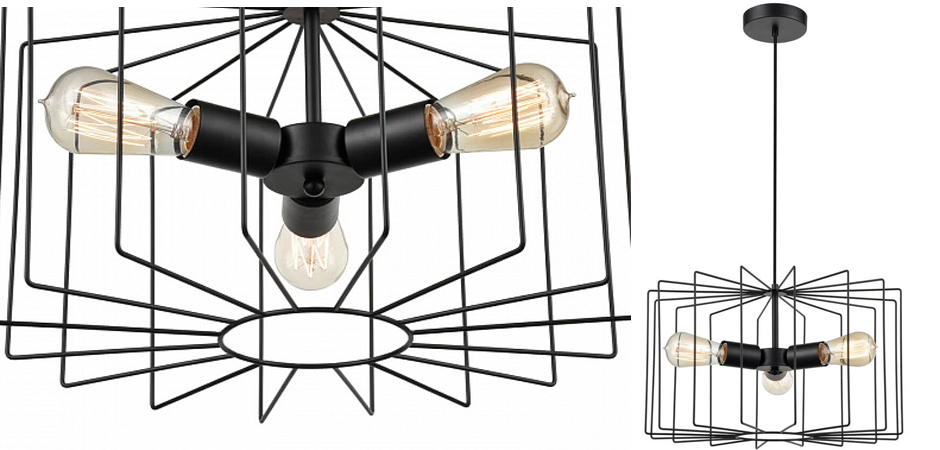 Люстра Cage Wire Color black Люстра Cage Wire Color black - Loft-Concept во Владивостоке