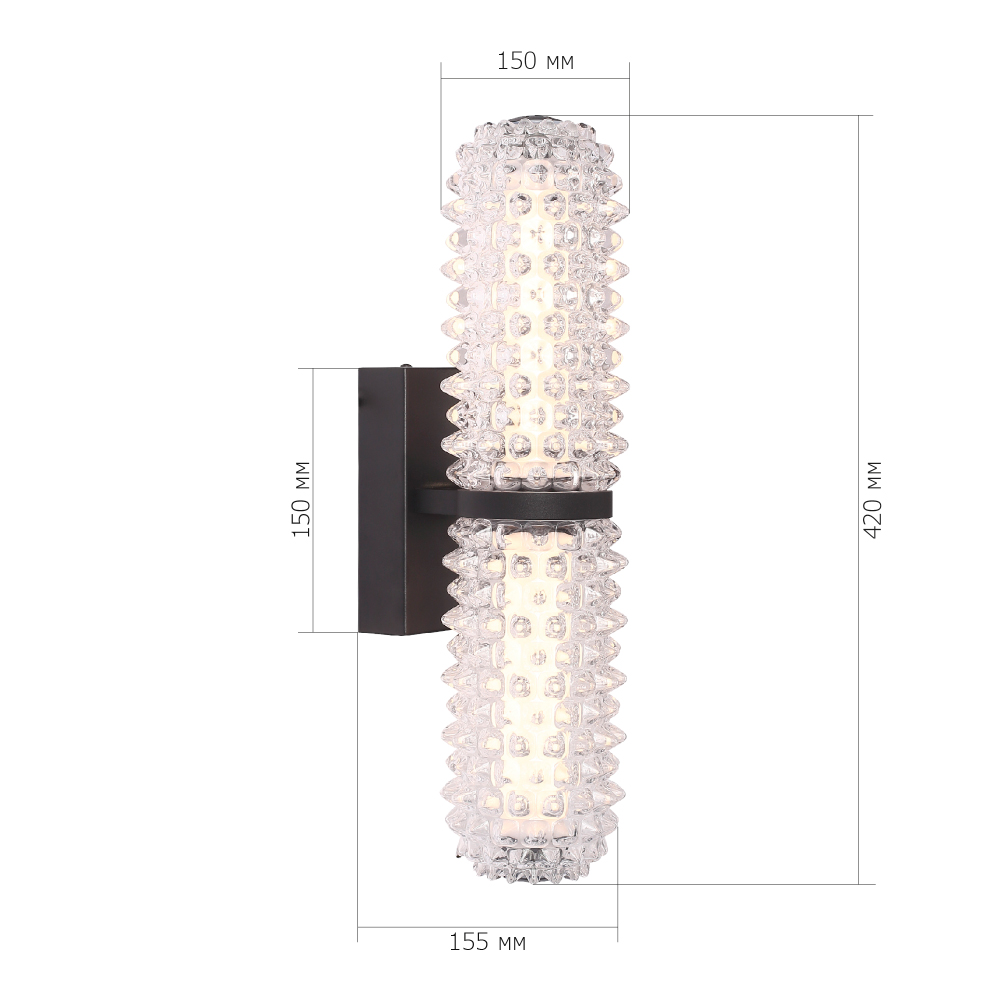 Бра с факутрным стеклянным плафоном Sonora во Владивостоке