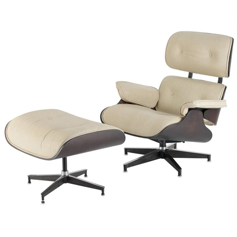 Кресло Eames Lounge Chair & Ottoman cream Кремовый Кресло Eames Lounge Chair & Ottoman cream Кремовый во Владивостоке | Loft Concept