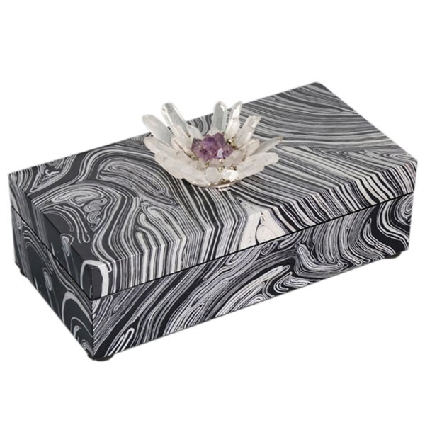 Шкатулка stone Flower Gray Серый Шкатулка stone Flower Gray Серый во Владивостоке | Loft Concept