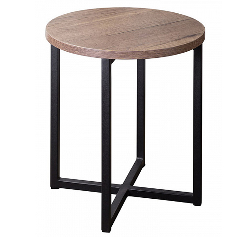 Приставной стол Industrial Oak Heidi Side Table Черный Дерево Табак Приставной стол Industrial Oak Heidi Side Table Черный Дерево Табак во Владивостоке | Loft Concept
