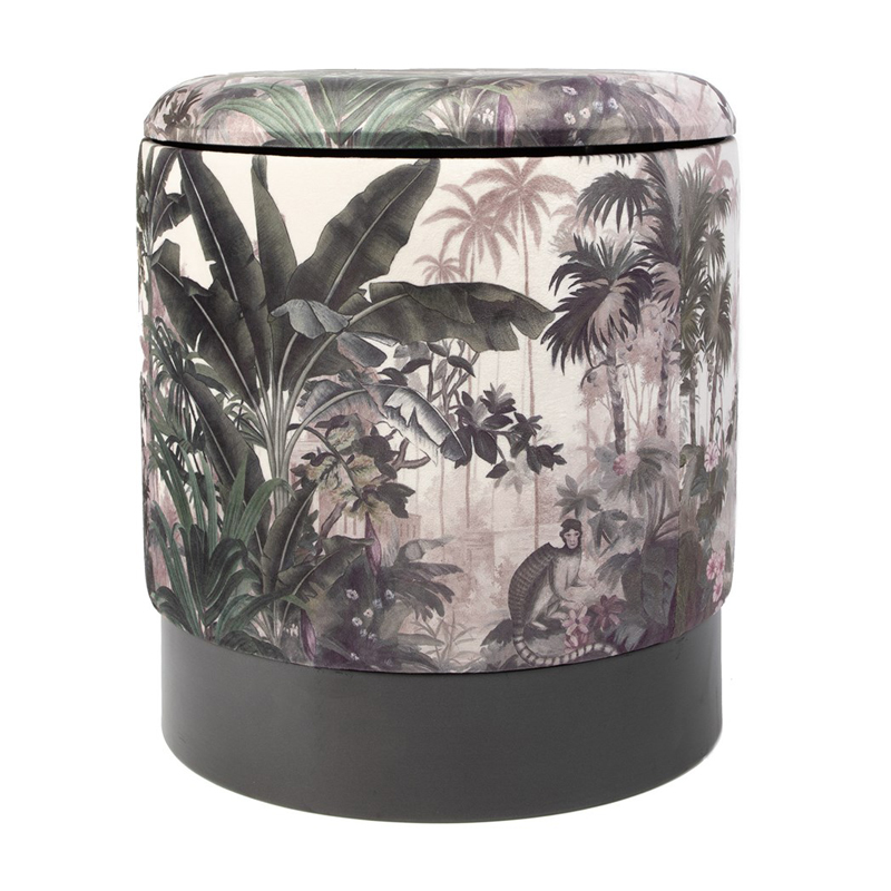 Пуф PUF Jungle Print rainforest Мульти Черный Пуф PUF Jungle Print rainforest Мульти Черный во Владивостоке | Loft Concept