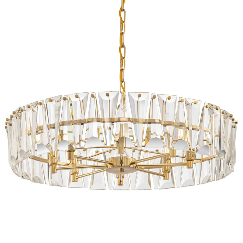 Люстра Ruby Crystal Chandelier Gold 75 Глянцевое золото Прозрачное Стекло Люстра Ruby Crystal Chandelier Gold 75 Глянцевое золото Прозрачное Стекло во Владивостоке | Loft Concept