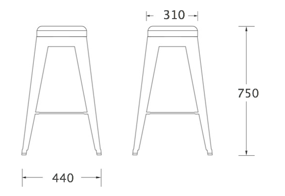 Барный стул Tolix Board Seat barstool Барный стул Tolix Board Seat barstool во Владивостоке