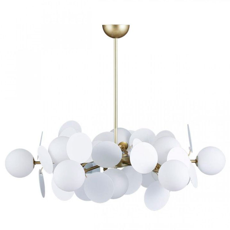 Люстра MATISSE Chandelier White 12 ламп Белый Золотой во Владивостоке | Loft Concept 