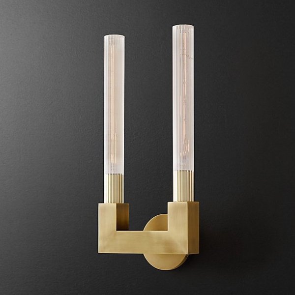 Бра RH CANELLE wall lamp DOUBLE Sconces Латунь Бра RH CANELLE wall lamp DOUBLE Sconces Латунь во Владивостоке | Loft Concept