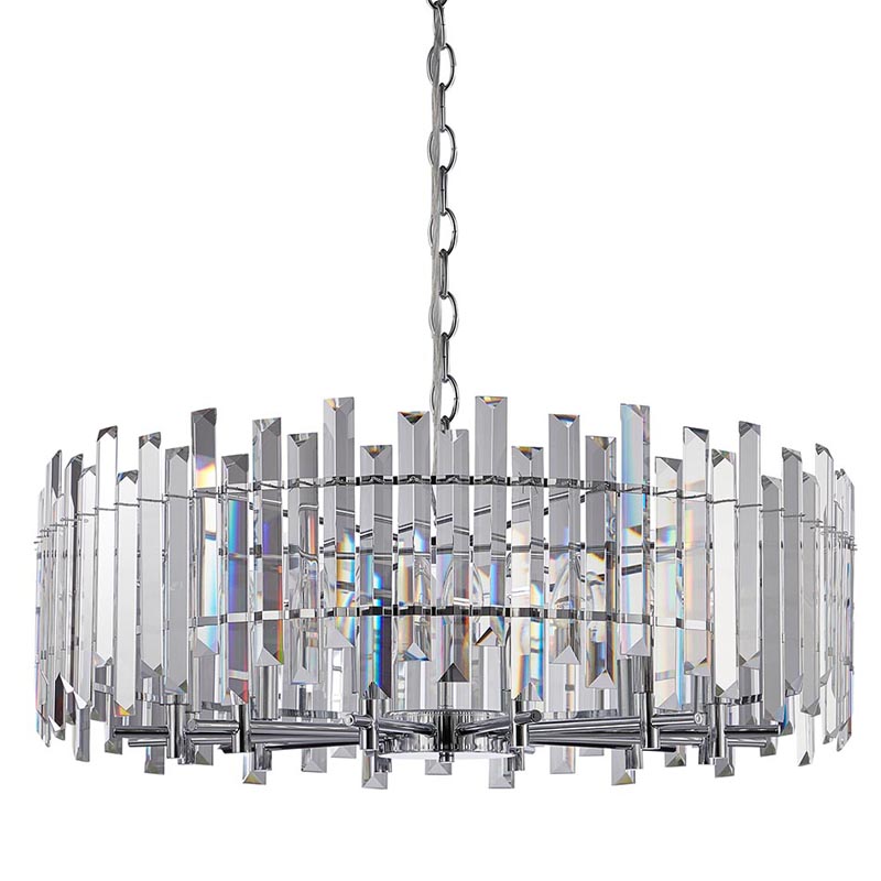 Люстра Langley Chandelier chrome 80 Хром Прозрачный Люстра Langley Chandelier chrome 80 Хром Прозрачный во Владивостоке | Loft Concept