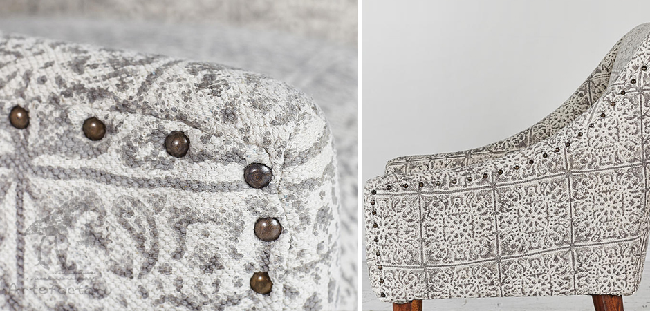 Gray Ornament Armchair Кресло серый орнамент Gray Ornament Armchair Кресло серый орнамент - Loft-Concept во Владивостоке