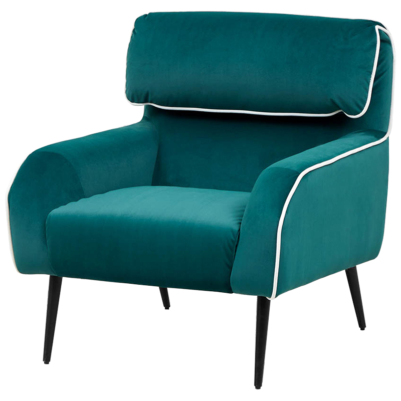 Кресло Basil Armchair Изумрудный Белый Черный Кресло Basil Armchair Изумрудный Белый Черный во Владивостоке | Loft Concept
