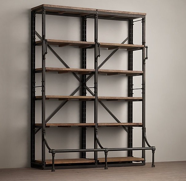 Стеллаж Vintage Iron Stella Double Стеллаж Vintage Iron Stella Double во Владивостоке | Loft Concept