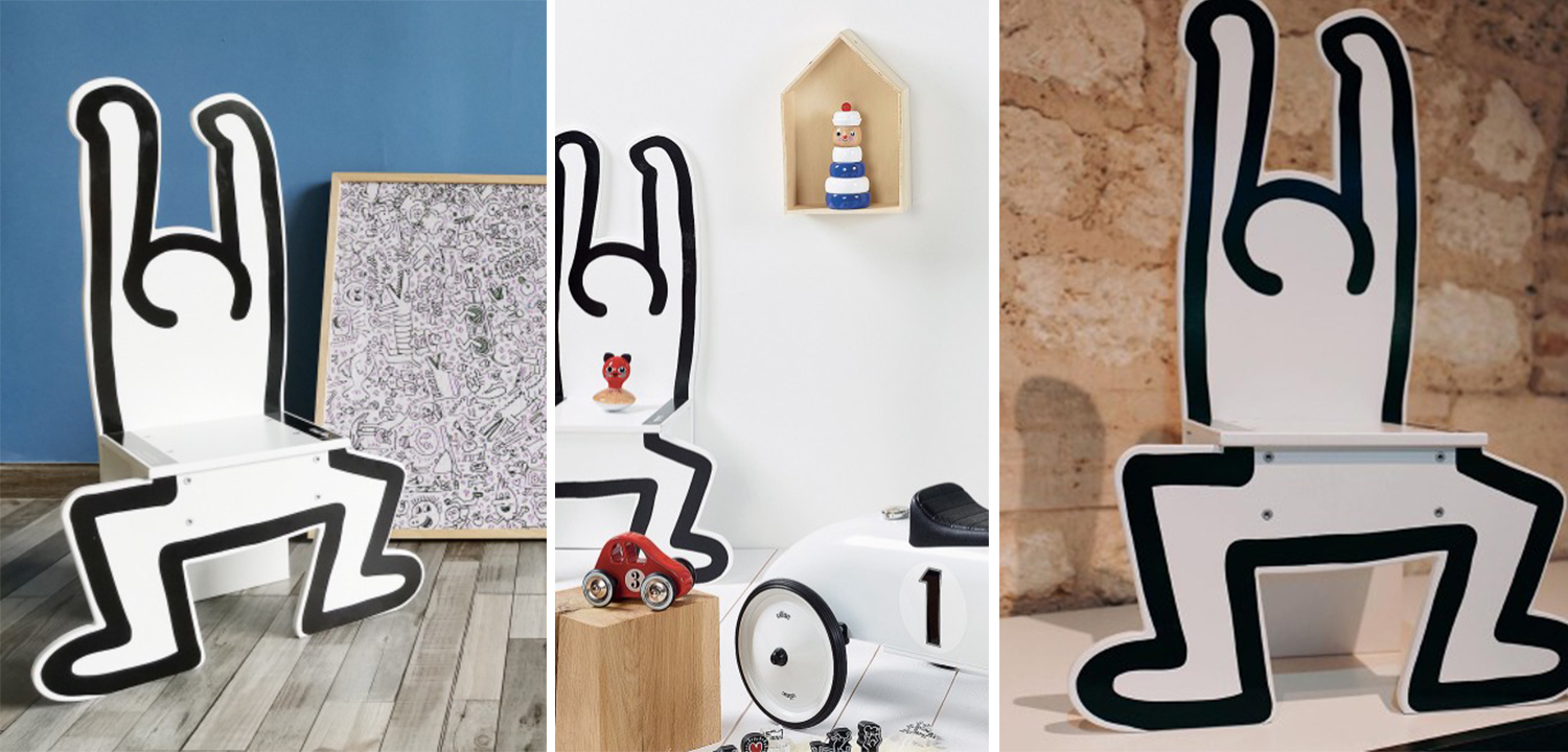 Детский стул Chaise Keith Haring Dancer Vilac Белый - фото