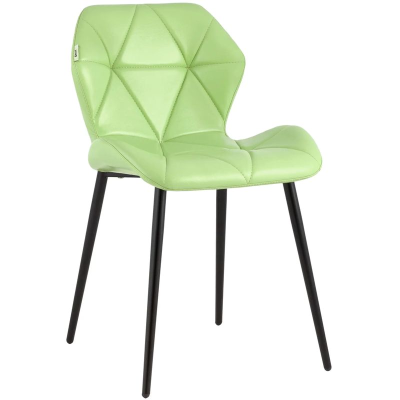 Стул Jeroen II Chair Экокожа Зеленый Лайм Лайм Черный во Владивостоке | Loft Concept 