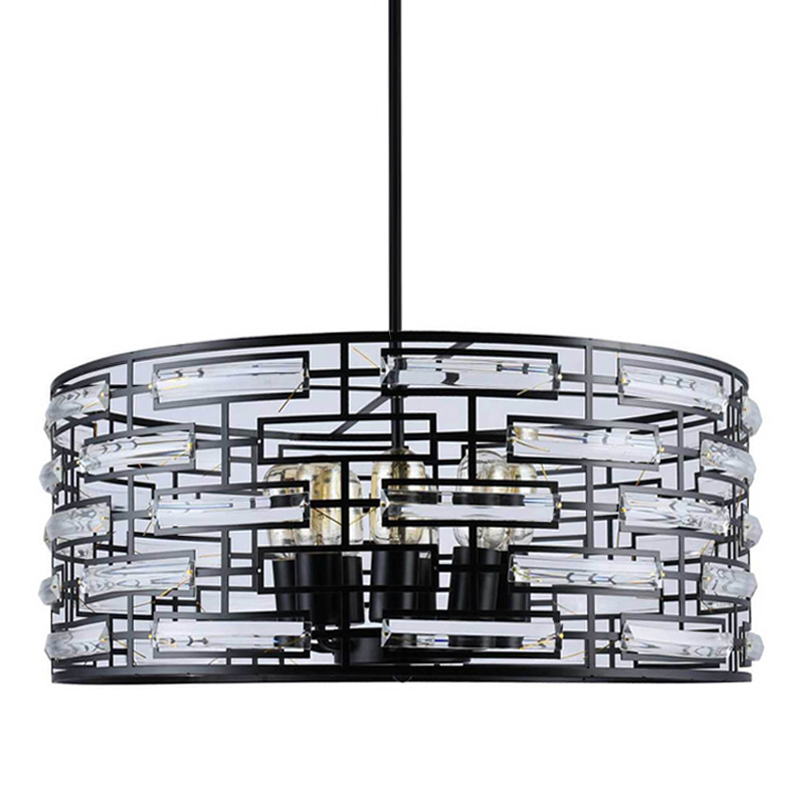Люстра Metal Coil chandelier 60 Черный Люстра Metal Coil chandelier 60 Черный во Владивостоке | Loft Concept