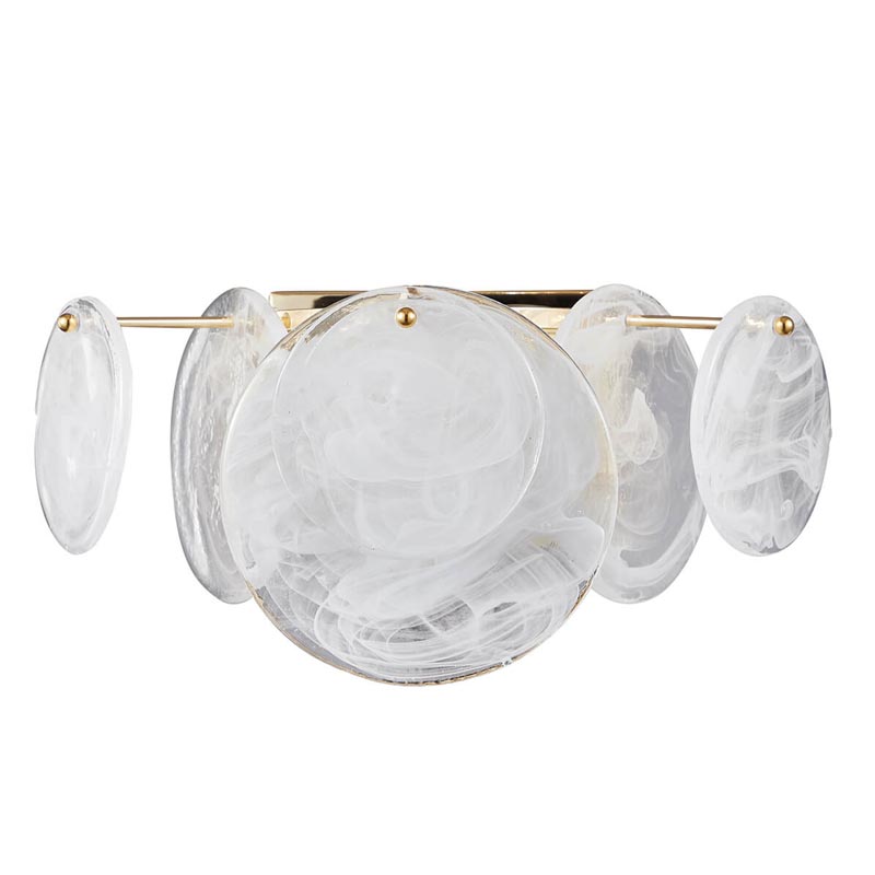 Бра Everett Sconce Белое матовое стекло Золотой Бра Everett Sconce Белое матовое стекло Золотой во Владивостоке | Loft Concept