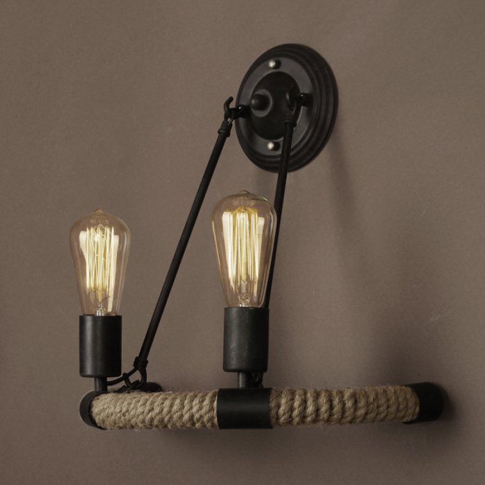 Бра Arco Loft Rope Light Черный Бра Arco Loft Rope Light Черный во Владивостоке | Loft Concept