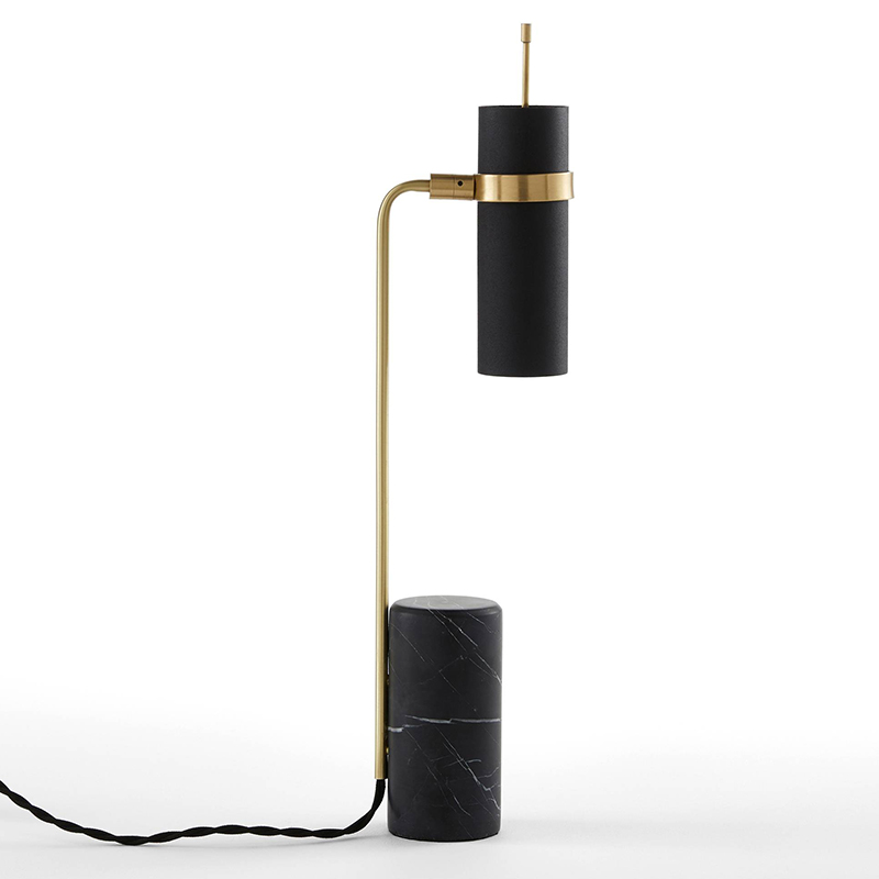 Настольная лампа Detlef Table lamp black marble Черный Мрамор Nero Латунь Настольная лампа Detlef Table lamp black marble Черный Мрамор Nero Латунь во Владивостоке | Loft Concept