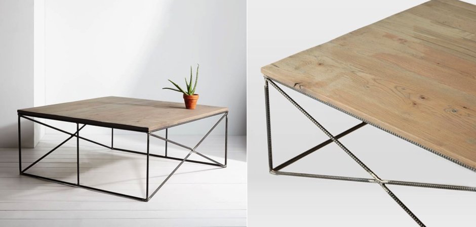 Журнальный стол Industrial Rust Fixtures Coffee Table Журнальный стол Industrial Rust Fixtures Coffee Table - Loft-Concept во Владивостоке