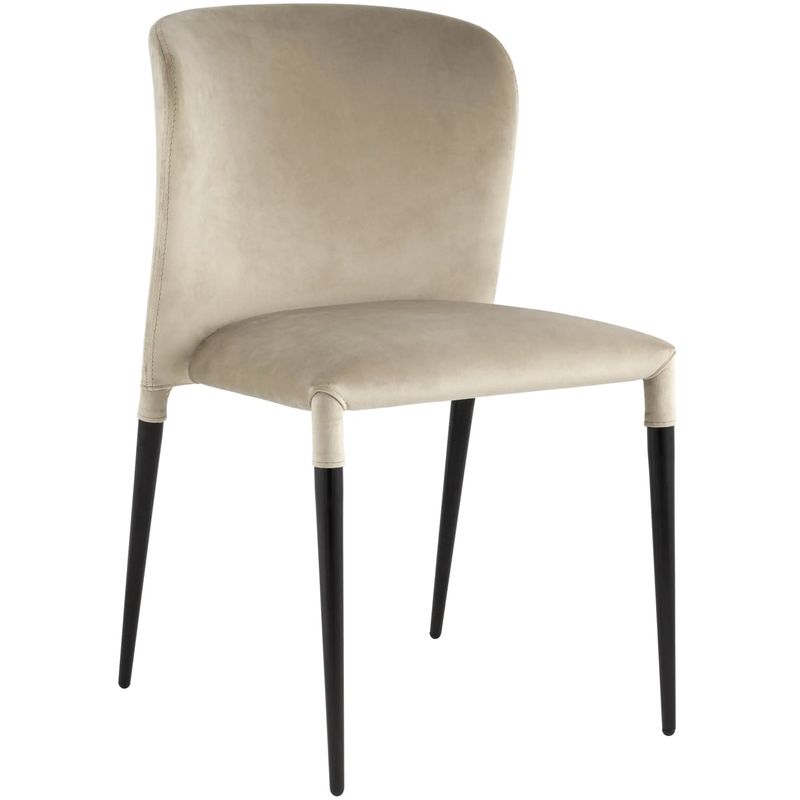 Стул Lori Chair Бежевый Велюр Бежевый Черный Стул Lori Chair Бежевый Велюр Бежевый Черный во Владивостоке | Loft Concept