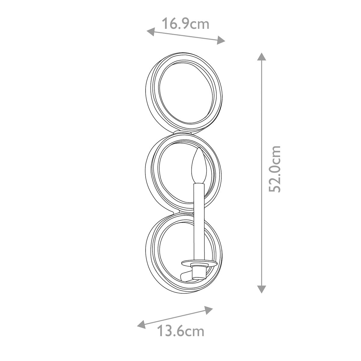 Бра в виде трех круглых зеркал Kichler во Владивостоке