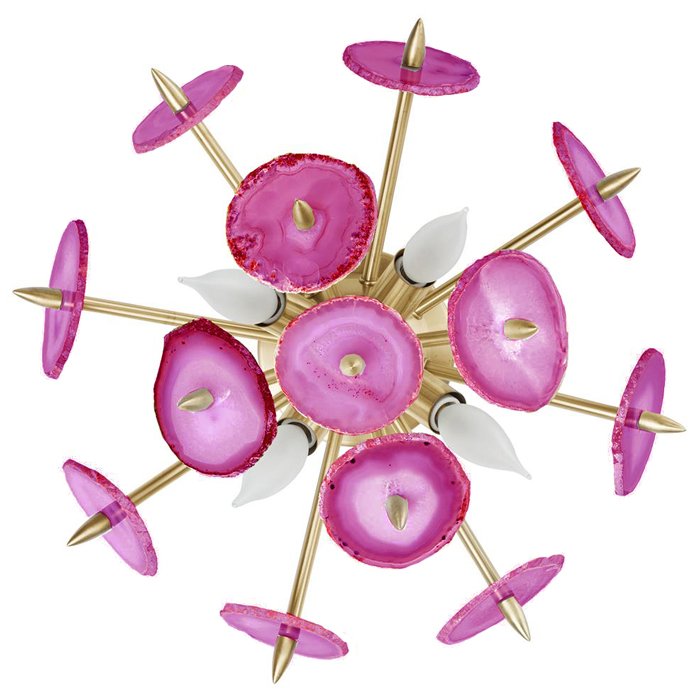 Бра Emporium Pink Agate Burst Sconce Brass Латунь Пурпурный Бра Emporium Pink Agate Burst Sconce Brass Латунь Пурпурный во Владивостоке | Loft Concept