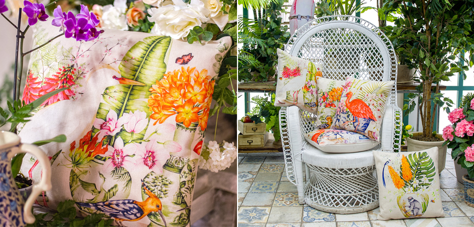 Декоративная подушка White Heron and Hoopoe Pillow Декоративная подушка White Heron and Hoopoe Pillow - Loft-Concept во Владивостоке