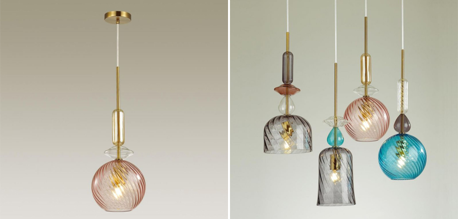 Подвесной Geometry Glass Розовый Подвесной Geometry Glass Розовый - Loft-Concept во Владивостоке