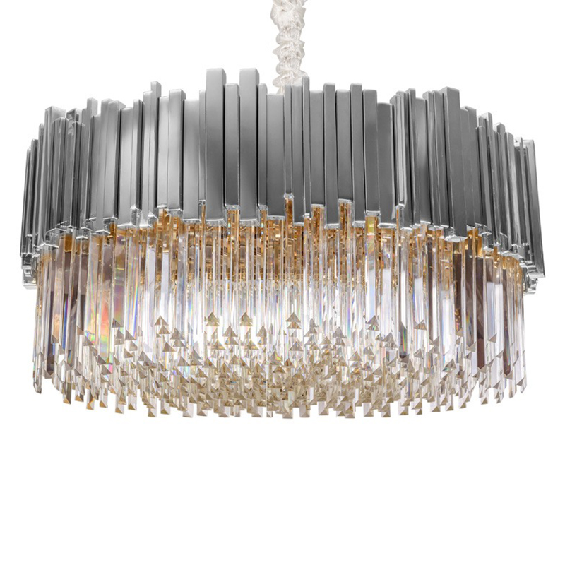 Круглая многоярусная люстра Luxxu Modern Cascade Chandelier Silver Metal Glass 100 Серебряный Прозрачное Стекло Круглая многоярусная люстра Luxxu Modern Cascade Chandelier Silver Metal Glass 100 Серебряный Прозрачное Стекло во Владивостоке | Loft Concept