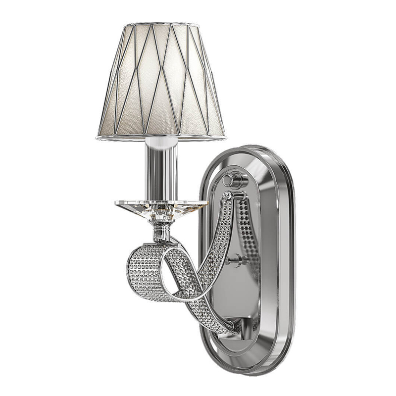 Бра Franseza Sconce chrome Хром Белый Бра Franseza Sconce chrome Хром Белый во Владивостоке | Loft Concept