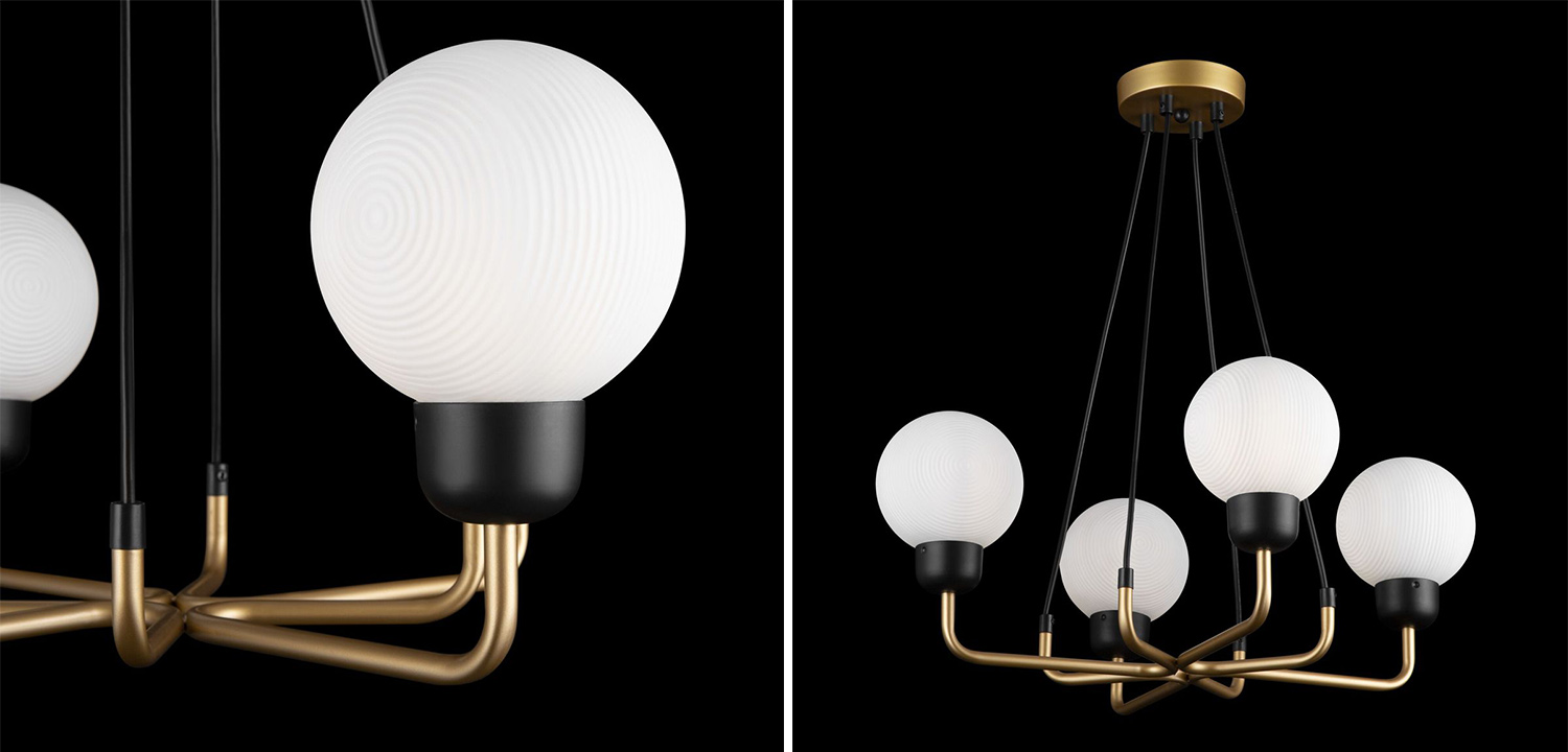 Люстра Andresa Chandelier 4 Balls - фото