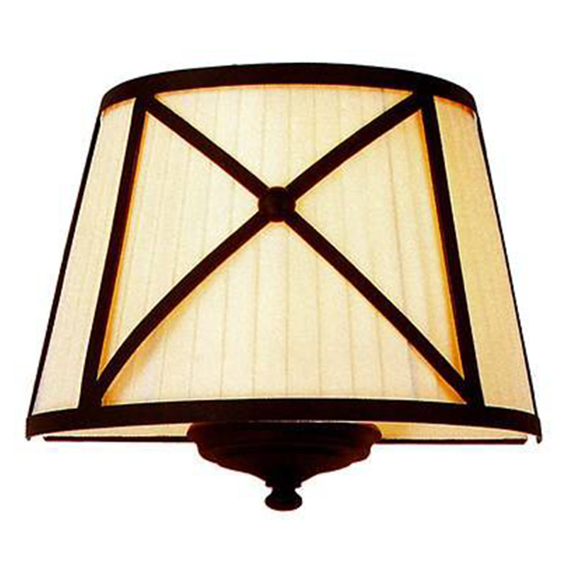 Бра Provence Lampshade Light Brown Wall Lamp Коричневый Бежевый Бра Provence Lampshade Light Brown Wall Lamp Коричневый Бежевый во Владивостоке | Loft Concept