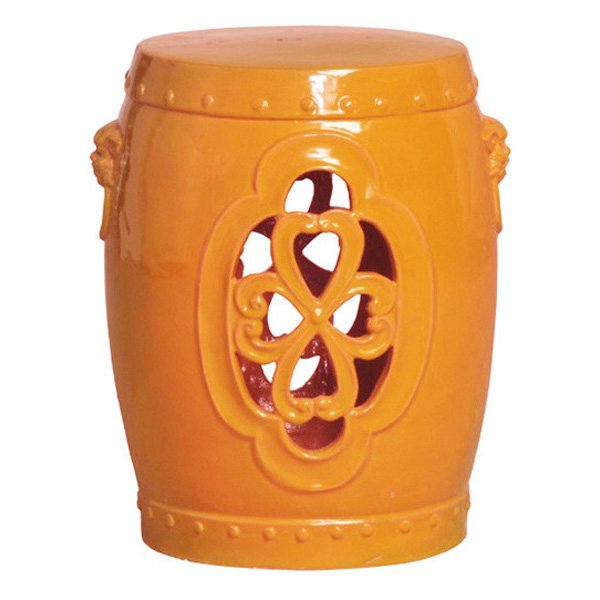 Керамический табурет Clover Garden Stool - Orange Оранжевый во Владивостоке | Loft Concept 