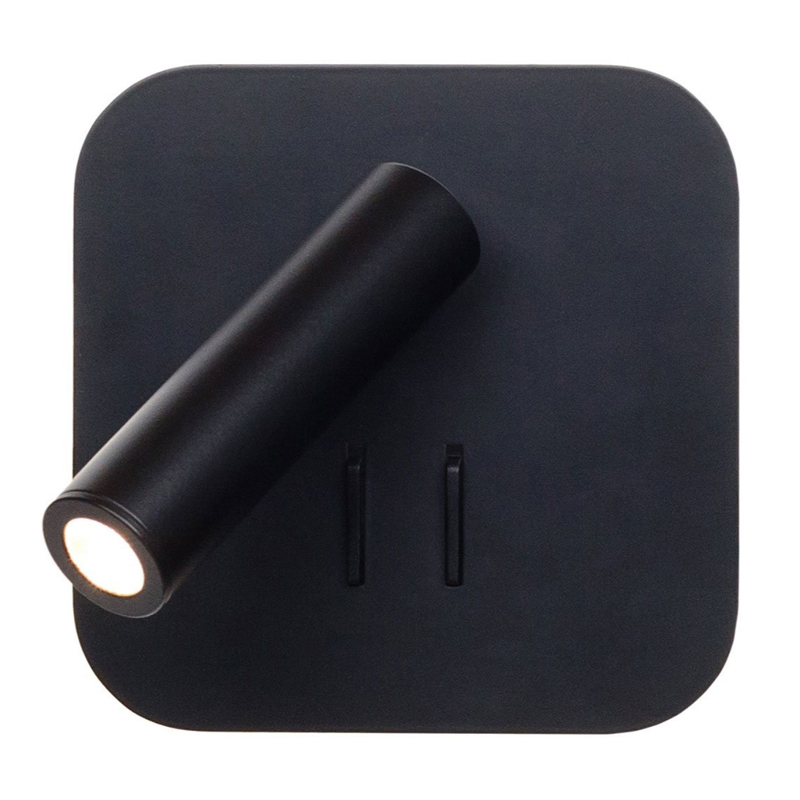 Настенный спот Black Square Spot Wall Lamp Черный Настенный спот Black Square Spot Wall Lamp Черный во Владивостоке | Loft Concept