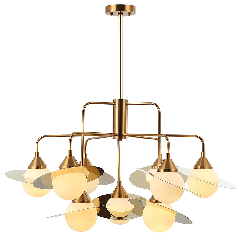 Люстра Phainon Gold Chandelier 9 Золотой Белый Люстра Phainon Gold Chandelier 9 Золотой Белый во Владивостоке | Loft Concept