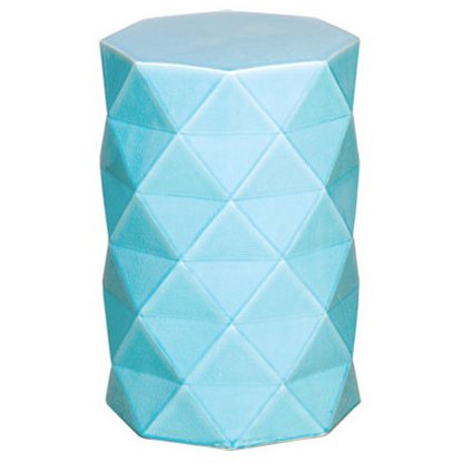 Керамический табурет Octagon Geometric Blue Голубой во Владивостоке | Loft Concept 